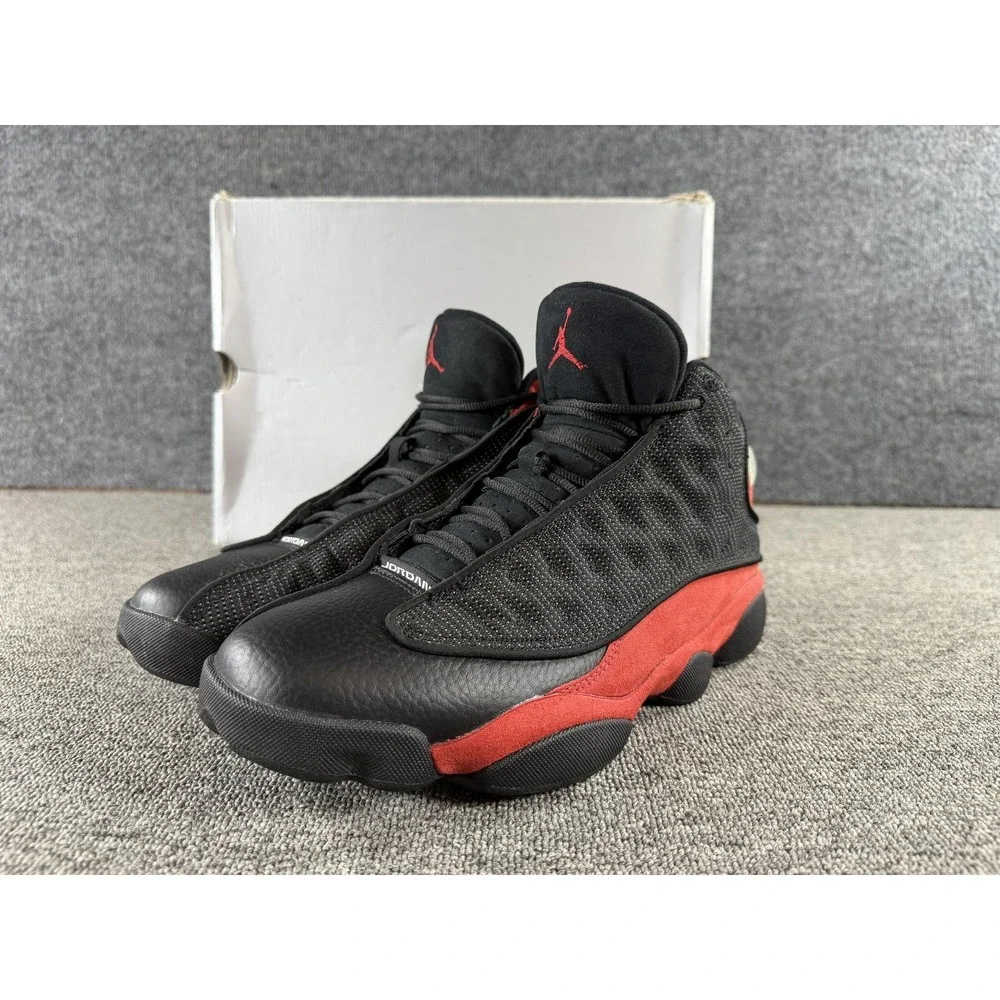 Jordan Air Jordan 13 Retro Bred Shoes Mens 9.5 Black Red Basketball 414571 004